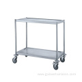 Stainless Steel 2 Tiers Serving Hand Trolley cart